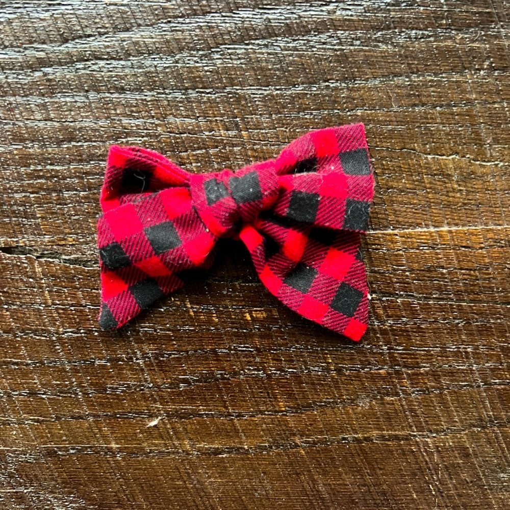 Plaid clip bow 3 for $10